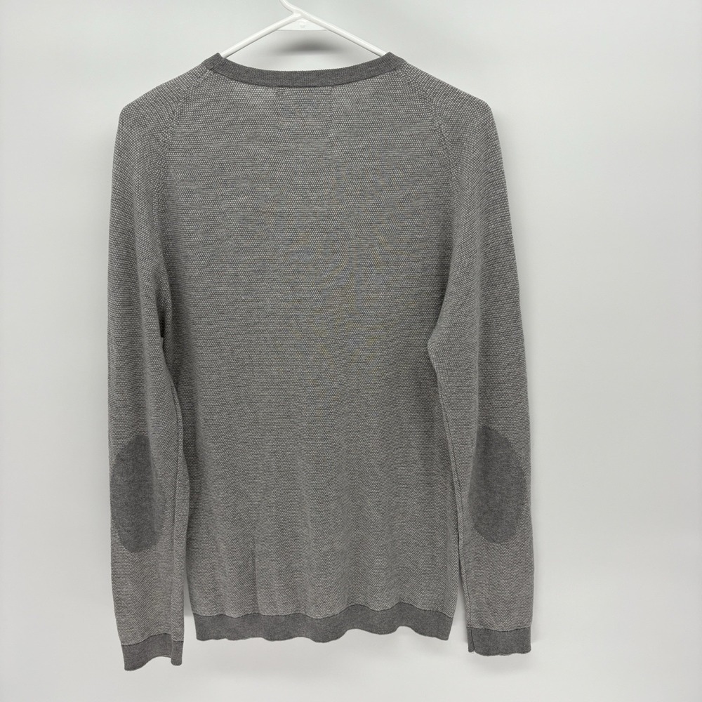Onward Reserve Cashmere Blend Textured Crewneck Sweater Elbow Pads Preppy Men L - Picture 7 of 10
